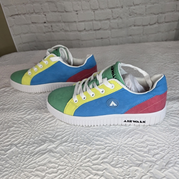 Airwalk Shoes - NIB Airwalk Strong 4 Sneakers Blue Multi Pastel Colorblock Skate Shoes Womens 7